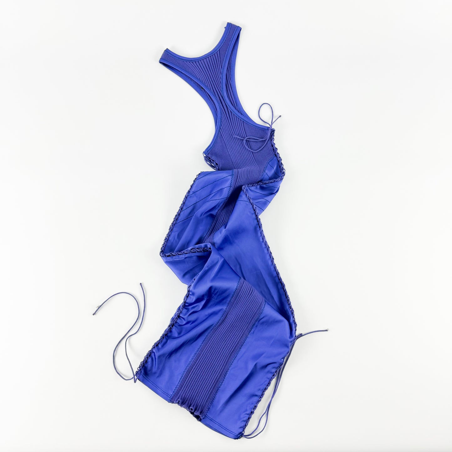 Jean Paul Gaultier Violet Lace-Up Dress SS1992