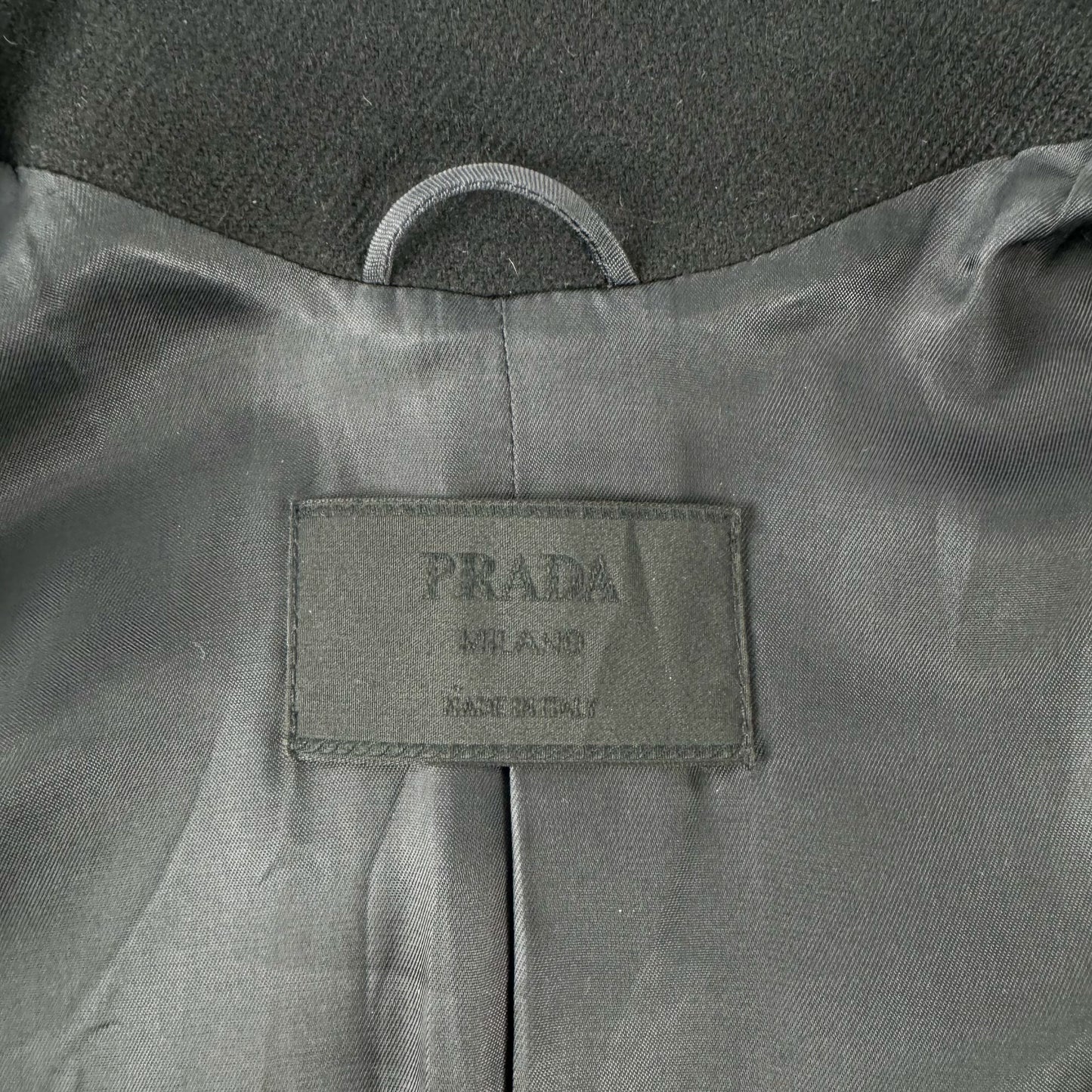 Prada Leather Padding Biker Wool Jacket FW1999