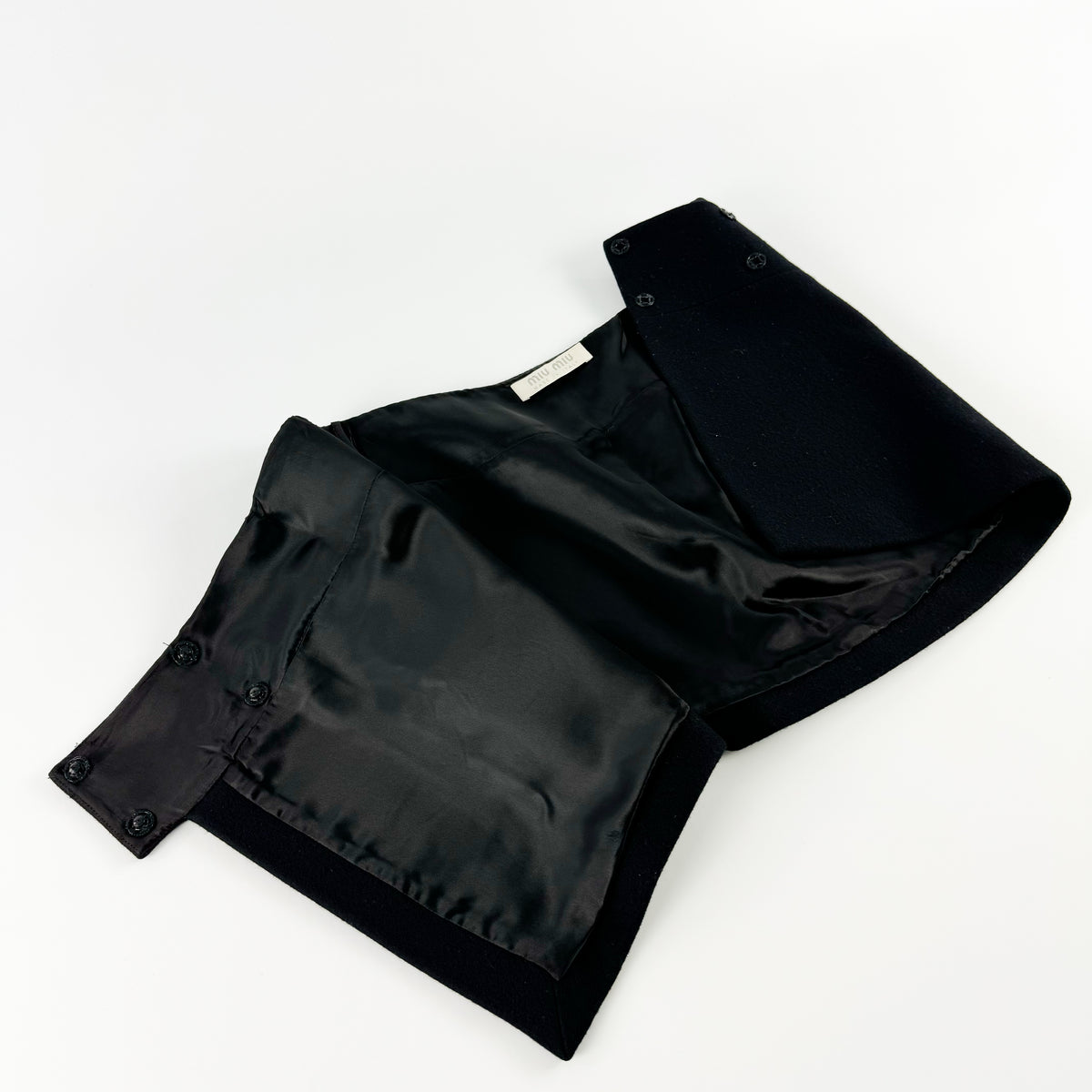 Miu Miu Wool Mini Wrap Skirt FW1998