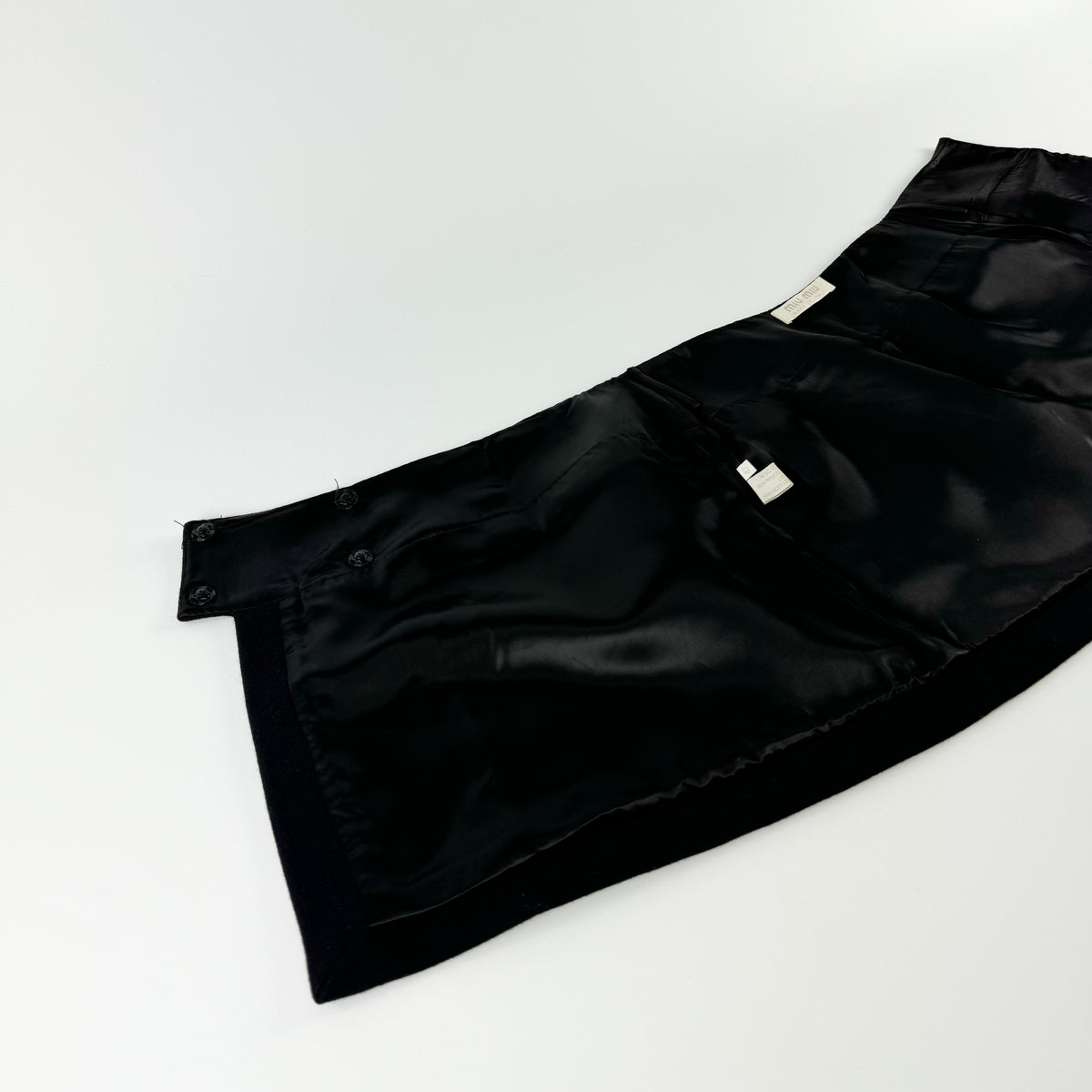 Miu Miu Wool Mini Wrap Skirt FW1998