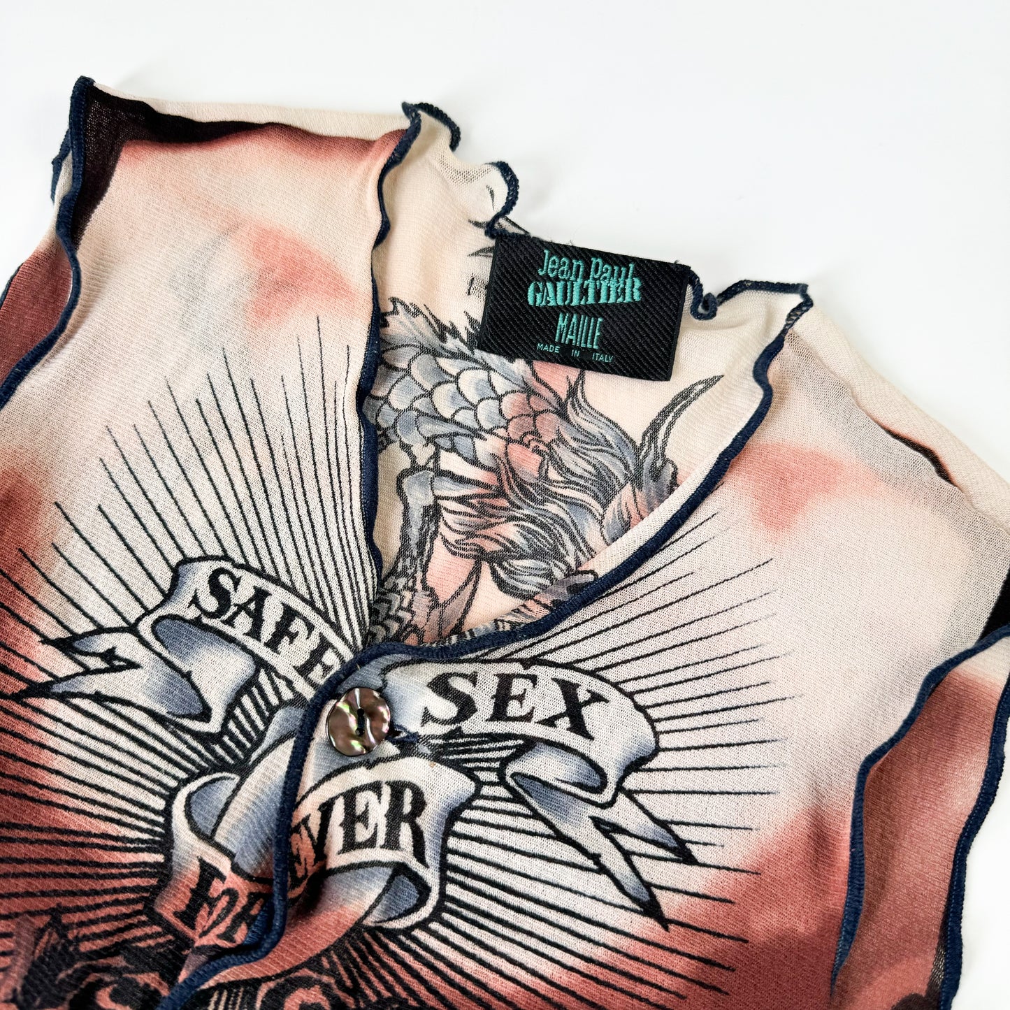 Jean Paul Gaultier "Safe Sex Forever" Mesh Waist Coat SS1996