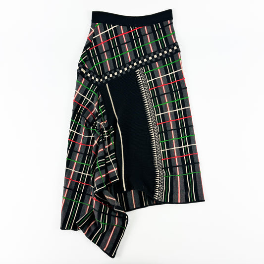 Jean Paul Gaultier Deconstructed Wool Check Skirt FW1997