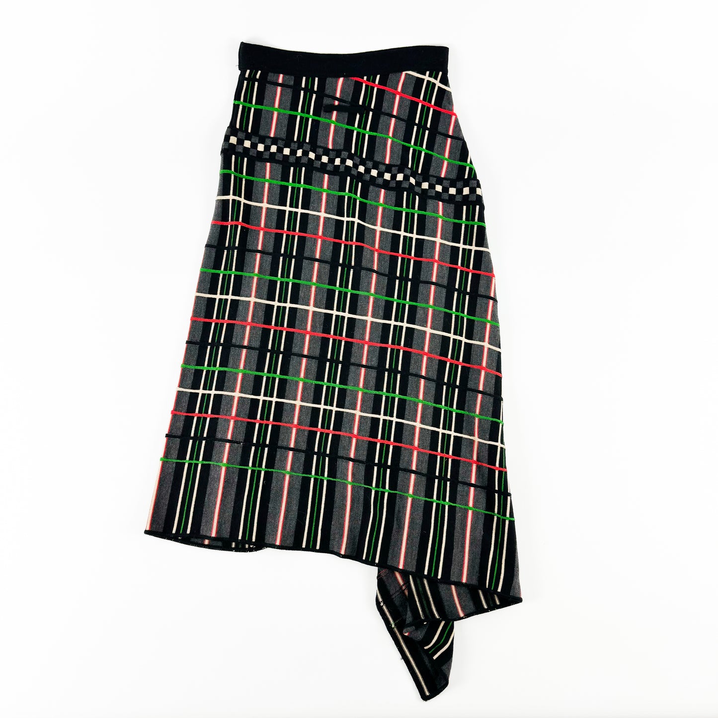 Jean Paul Gaultier Deconstructed Wool Check Skirt FW1997