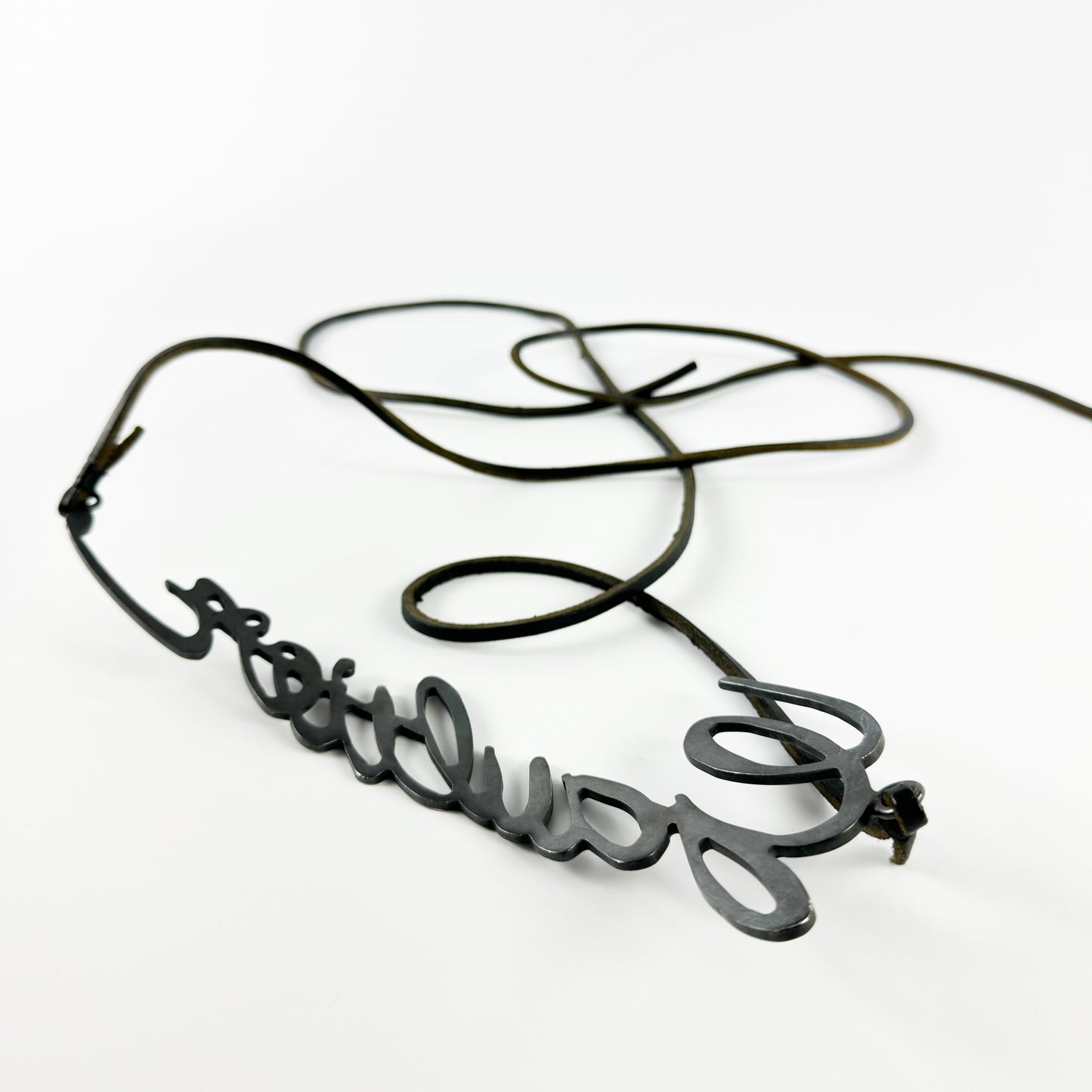 Jean Paul Gaultier Cursive Signature Logo Belt SS2003