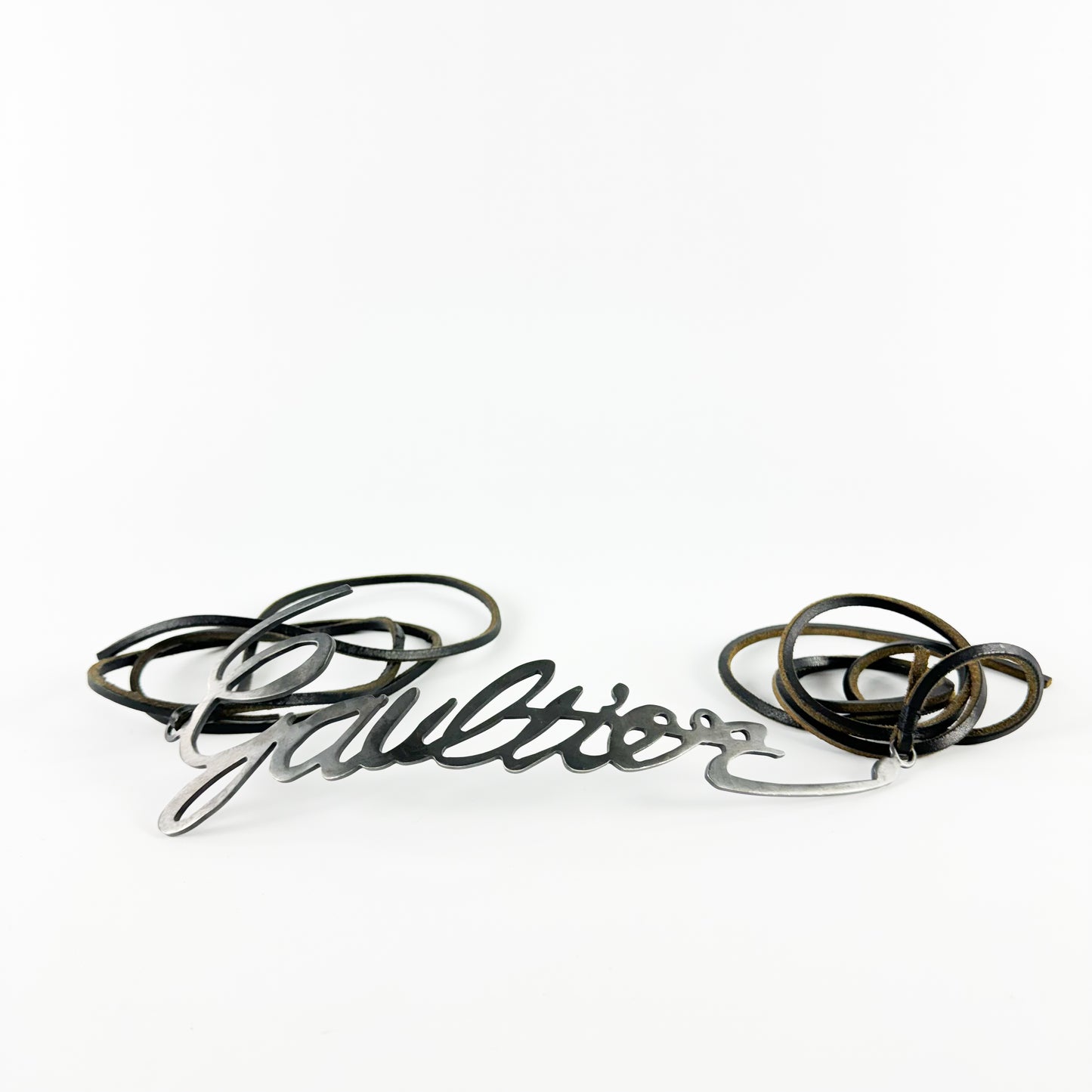 Jean Paul Gaultier Cursive Signature Logo Belt SS2003