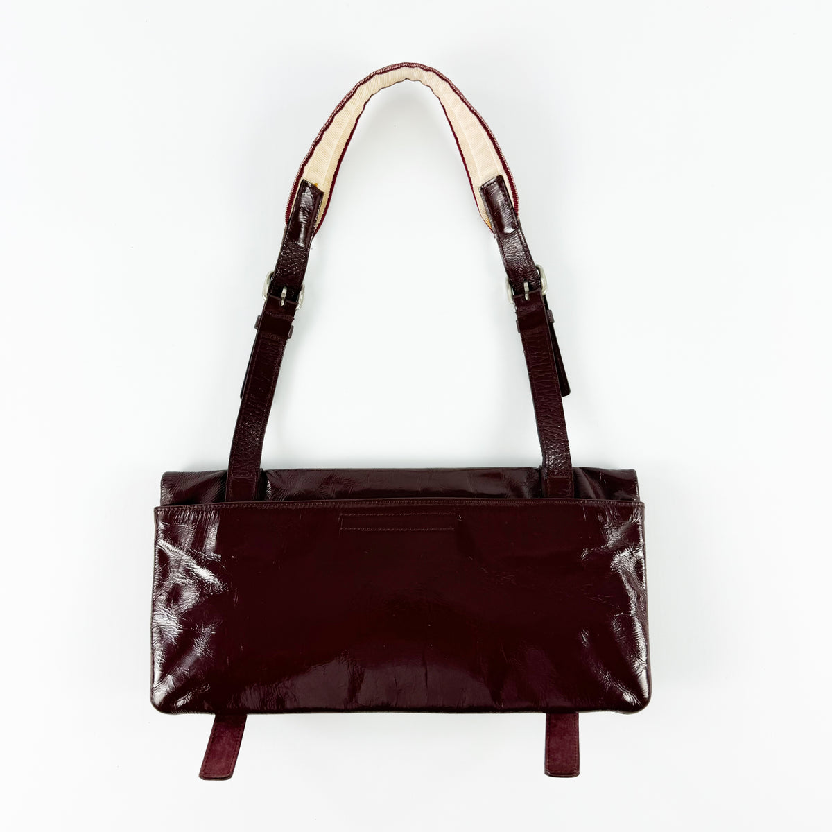 Miu Miu Belted Patent Leather Shoulder Bag SS2000
