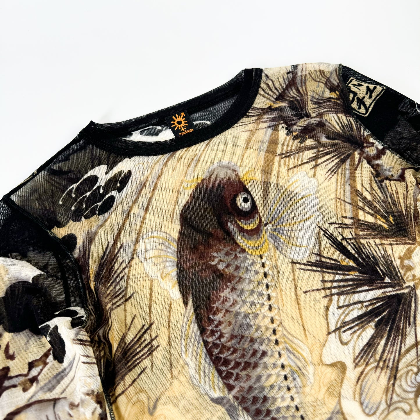 Jean Paul Gaultier Japanese Koi Mesh Long Sleeve SS2002