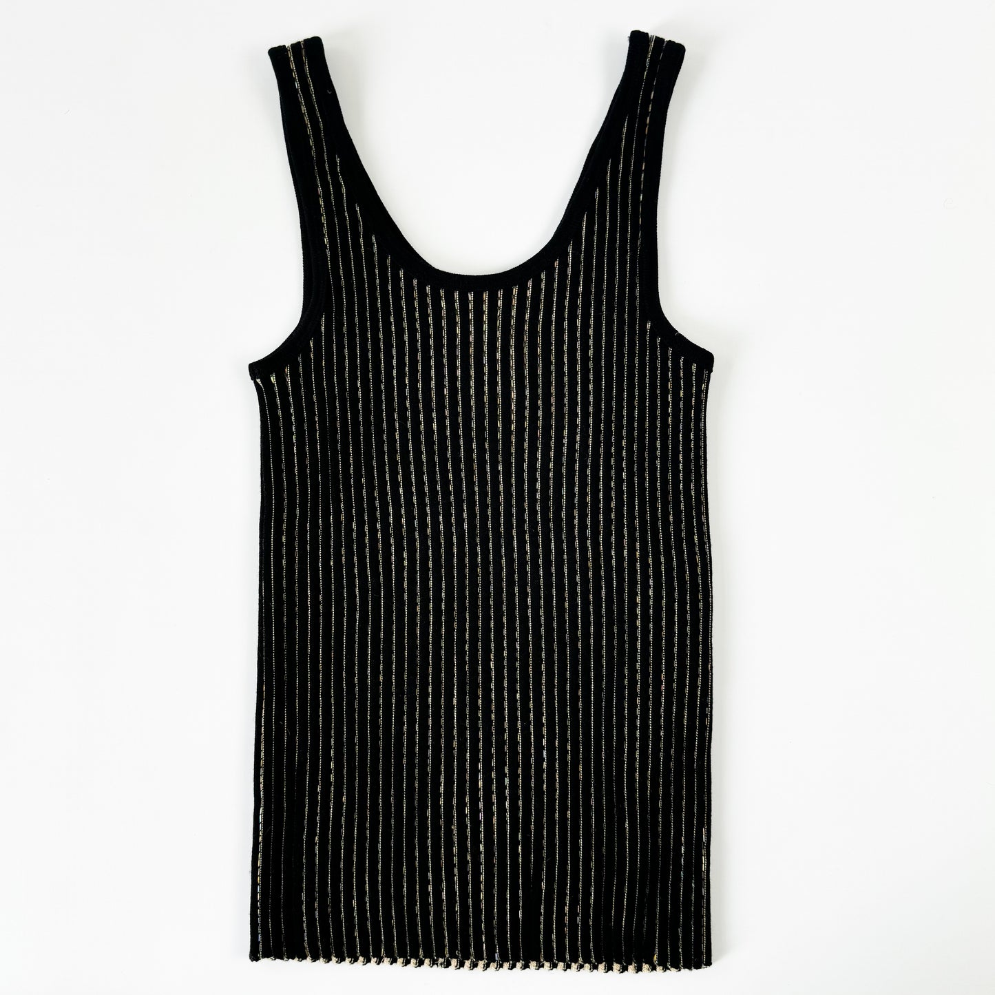 Jean Paul Gaultier Sequin Ribbed Knit Tank FW2001