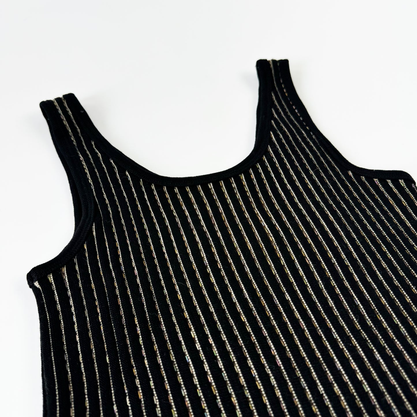 Jean Paul Gaultier Sequin Ribbed Knit Tank FW2001