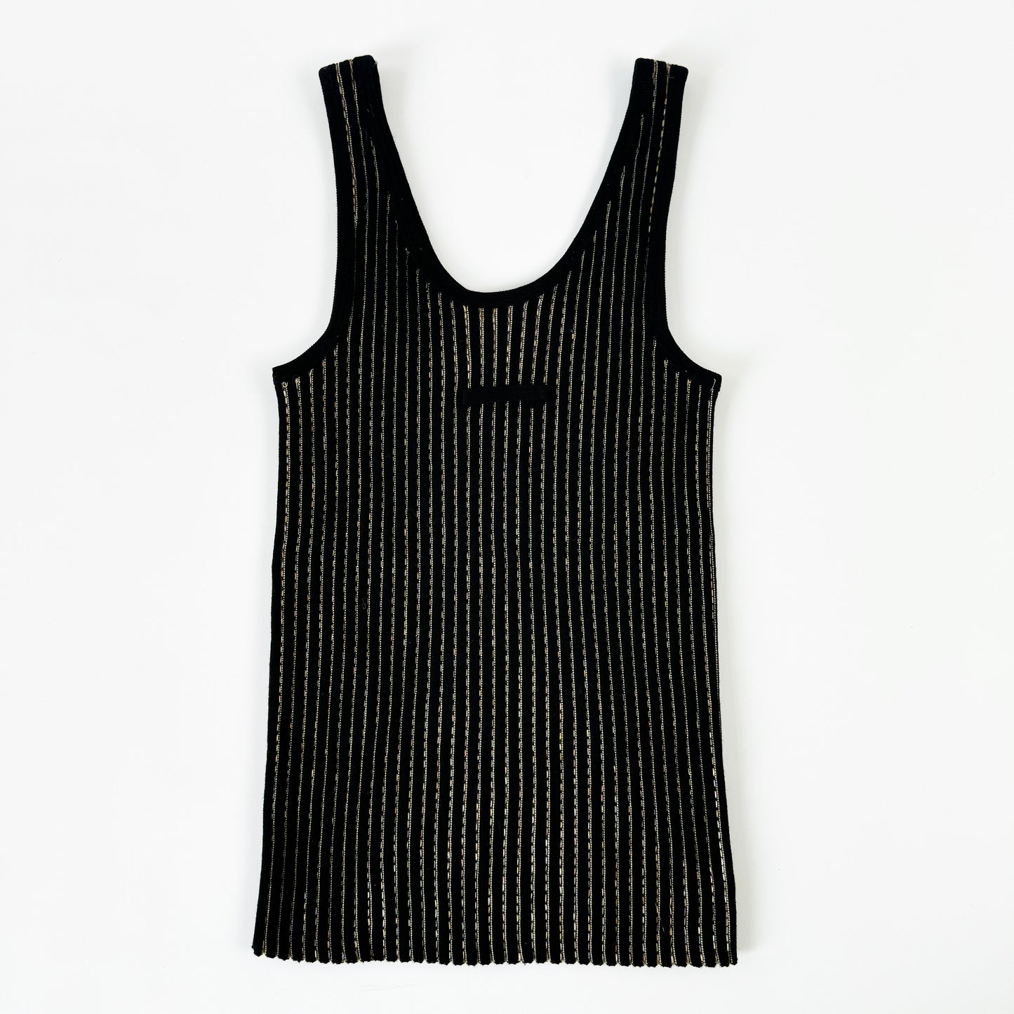 Jean Paul Gaultier Sequin Ribbed Knit Tank FW2001