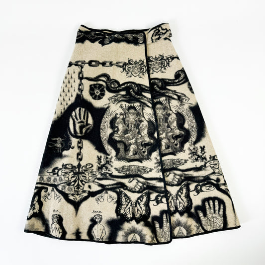 Jean Paul Gaultier Heraldry Maxi Wrap Skirt FW1994