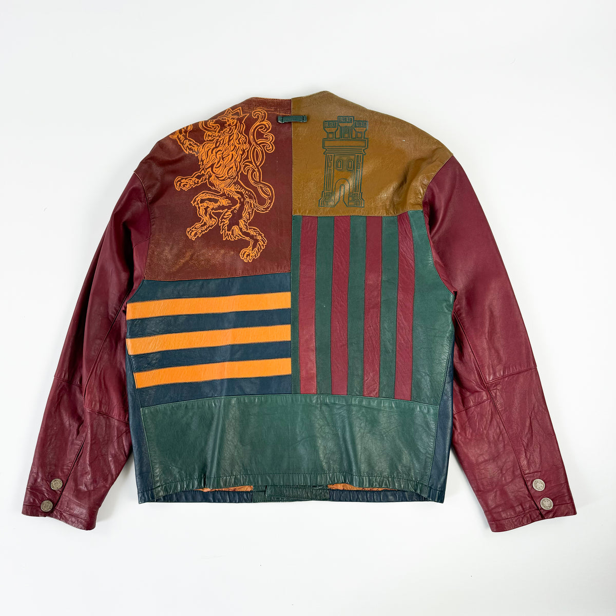 Jean Paul Gaultier Lion & Castle Leather Jacket SS1986