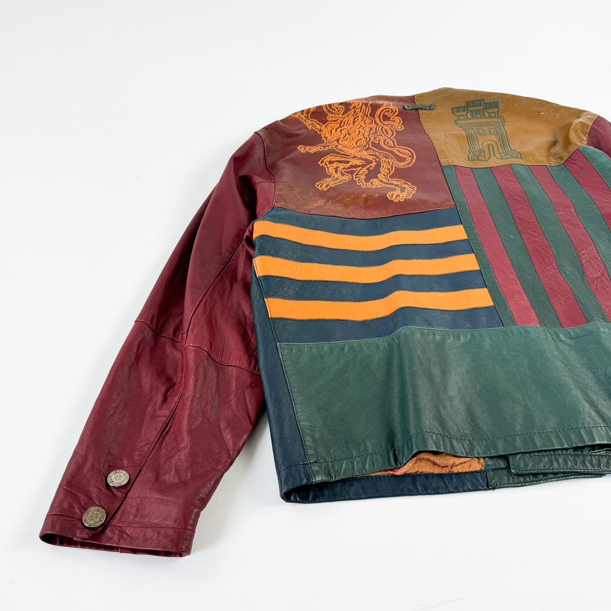 Jean Paul Gaultier Lion & Castle Leather Jacket SS1986