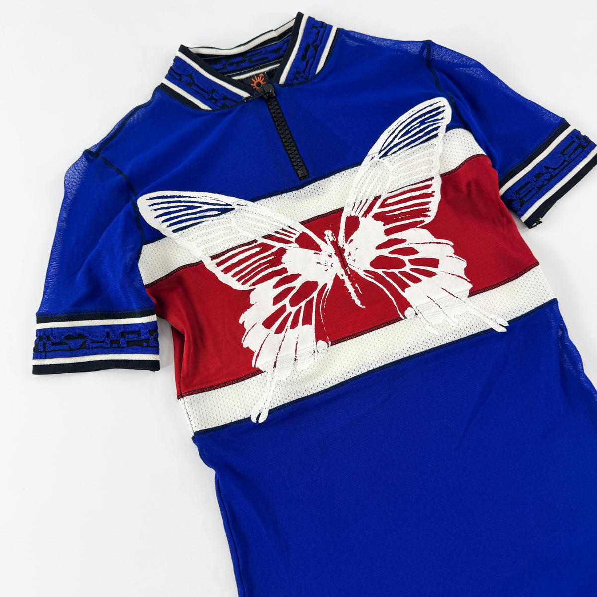 Jean Paul Gaultier Butterfly Polo Mesh T-Shirt 2000s