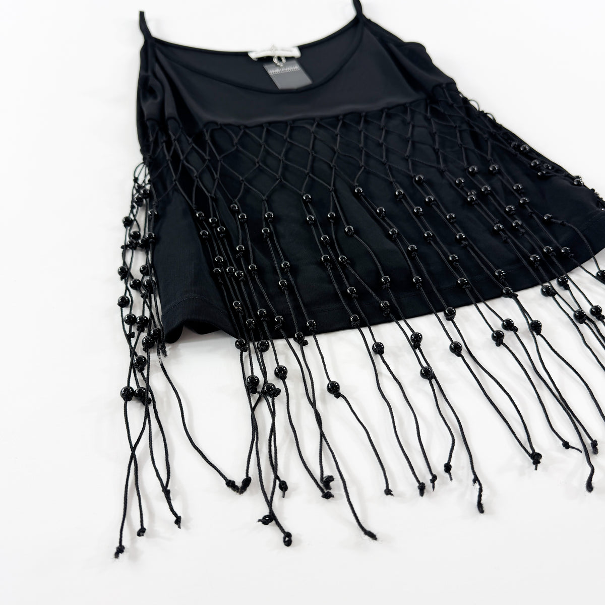 Mugler Camisole with Beaded Fringe 2000s
