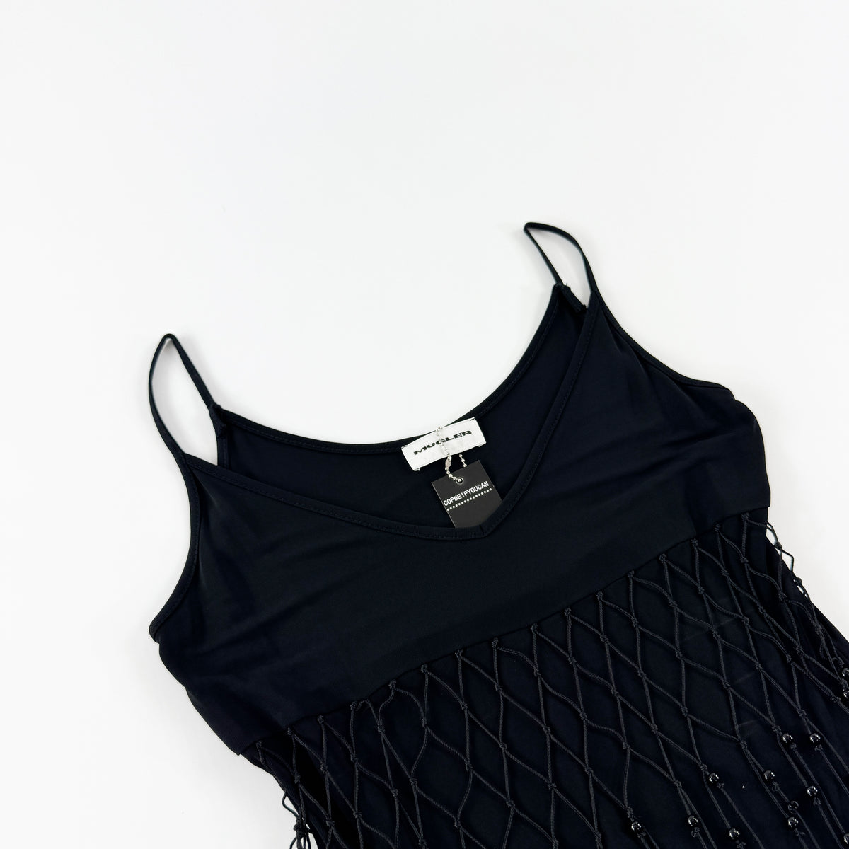 Mugler Camisole with Beaded Fringe 2000s