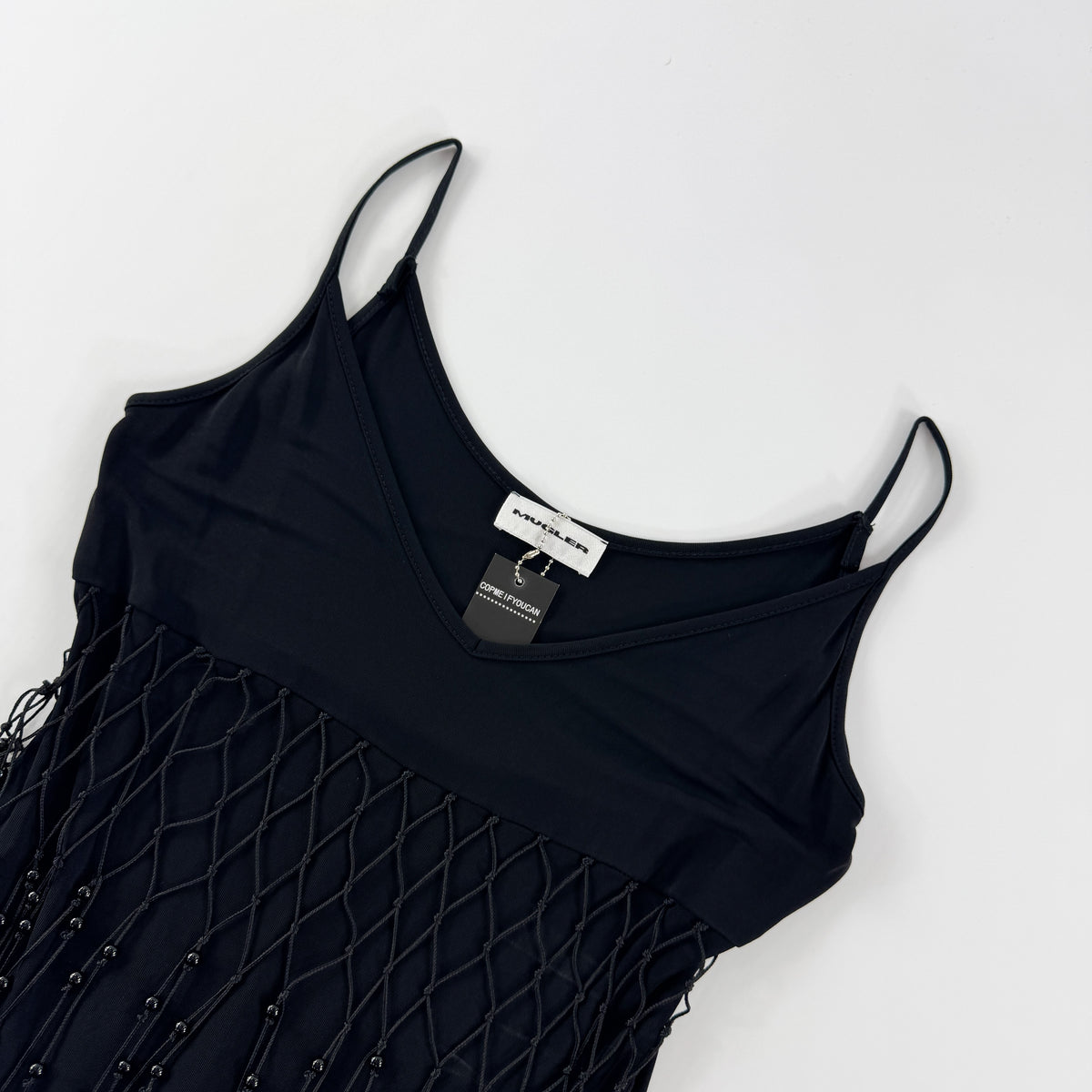 Mugler Camisole with Beaded Fringe 2000s
