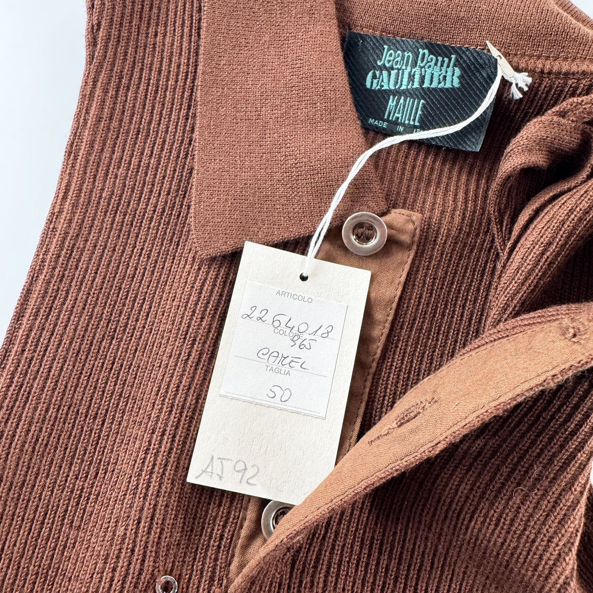 Jean Paul Gaultier Wool Polo with Metal Pendant FW1992