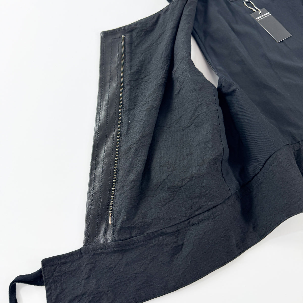 Ann Demeulemeester Asymmetrical Leather Biker Vest 2000s