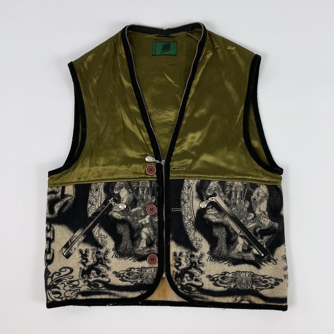 Jean Paul Gaultier "Heraldry" Satin Waist Coat Vest FW1994