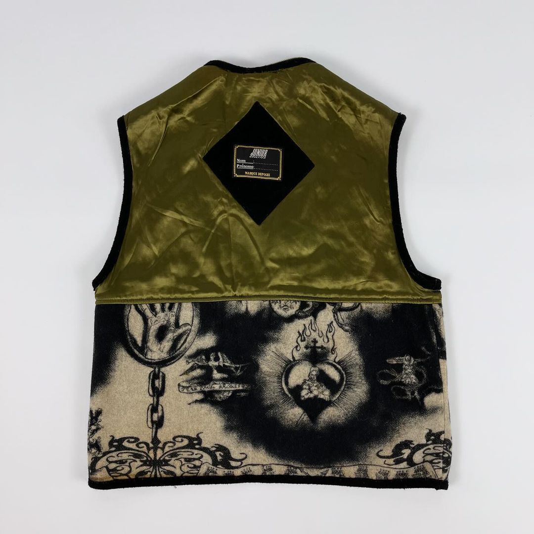 Jean Paul Gaultier "Heraldry" Satin Waist Coat Vest FW1994