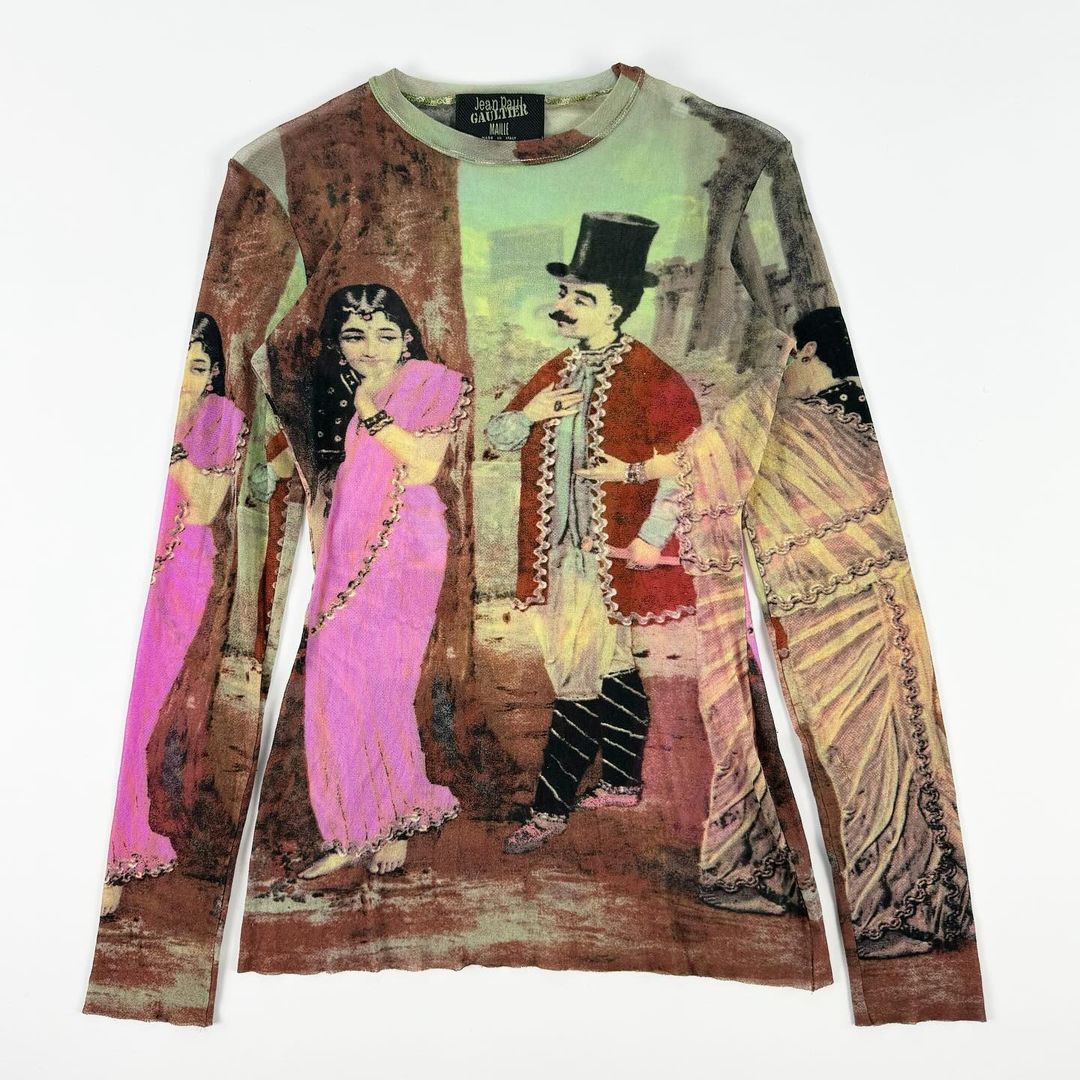 Jean Paul Gaultier "Hommage à Frida Kahlo" Runway Mesh Long Sleeve