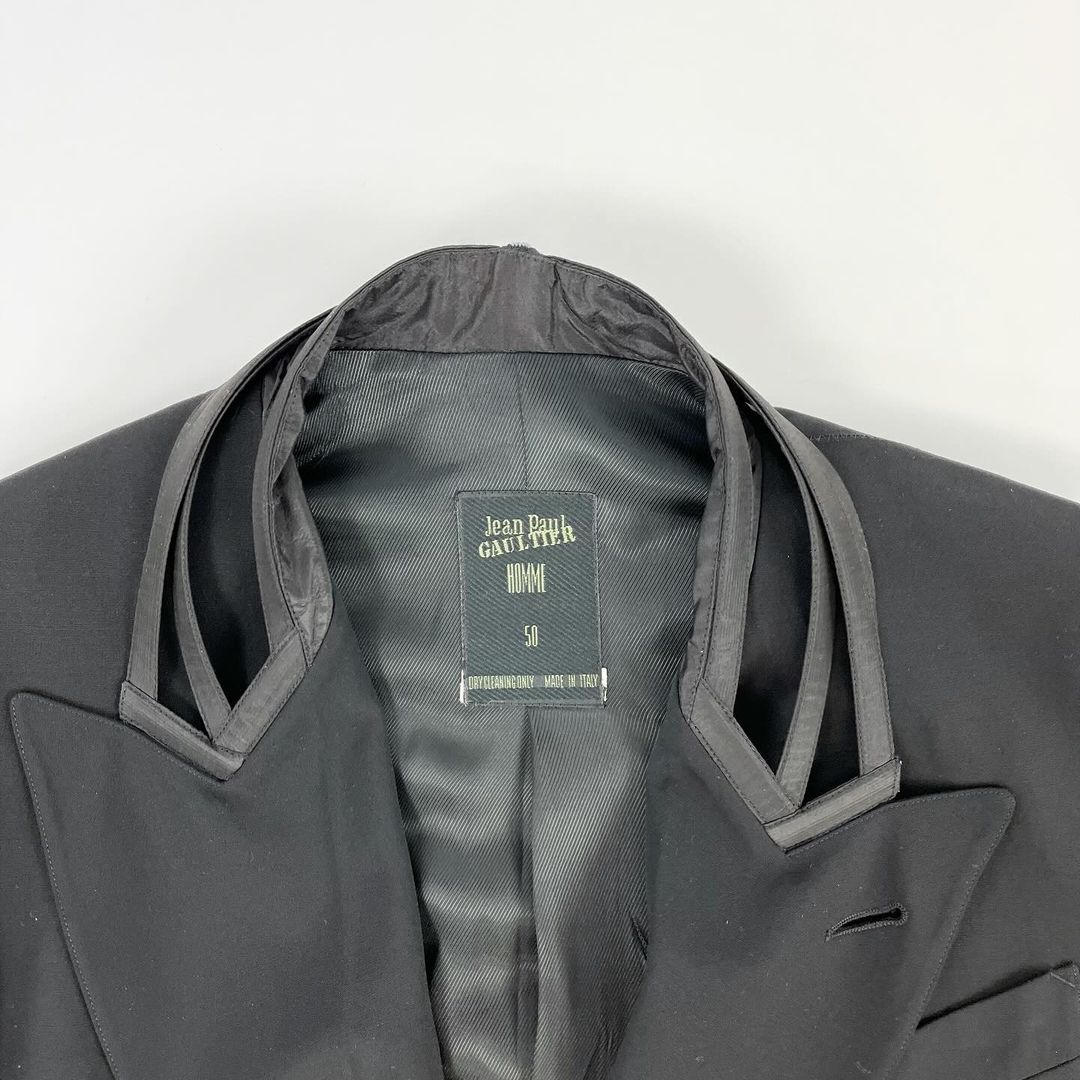 Jean Paul Gaultier Homme Boned Collar Blazer Jacket SS1989