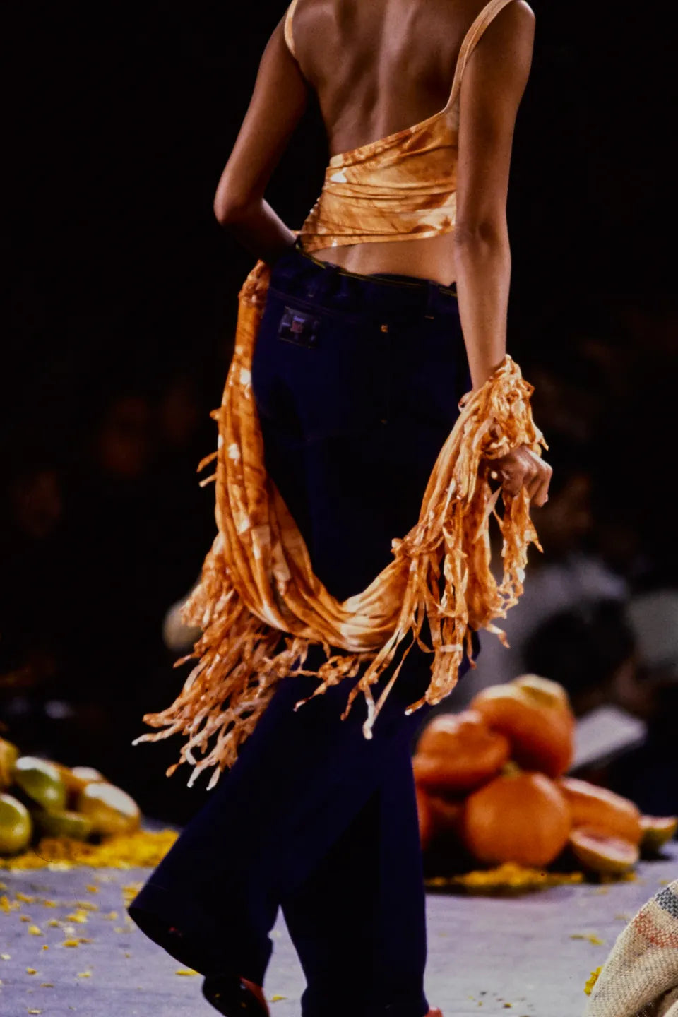 Jean Paul Gaultier Frida Kahlo Floral Mesh Skirt Set SS1998