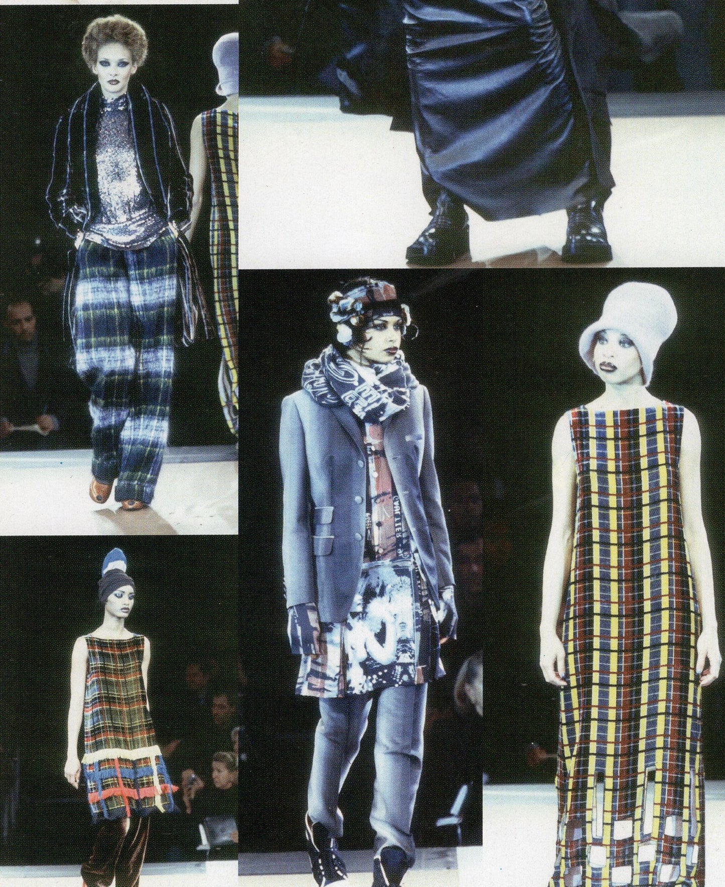 Jean Paul Gaultier Deconstructed Wool Check Skirt FW1997