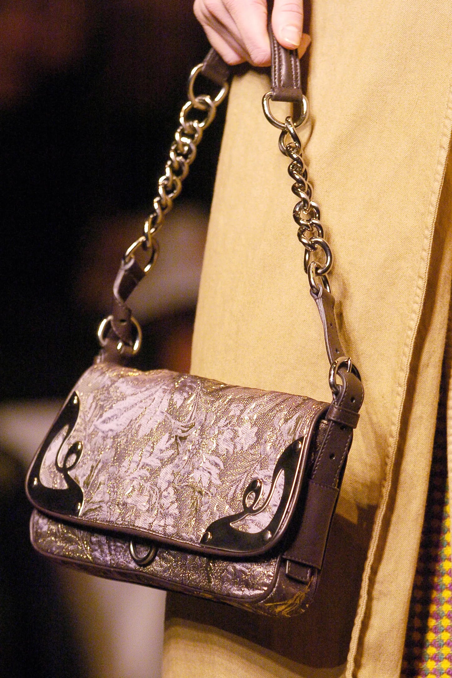 Miu Miu Cowboy Jaqcuard Shoulder Bag FW2004