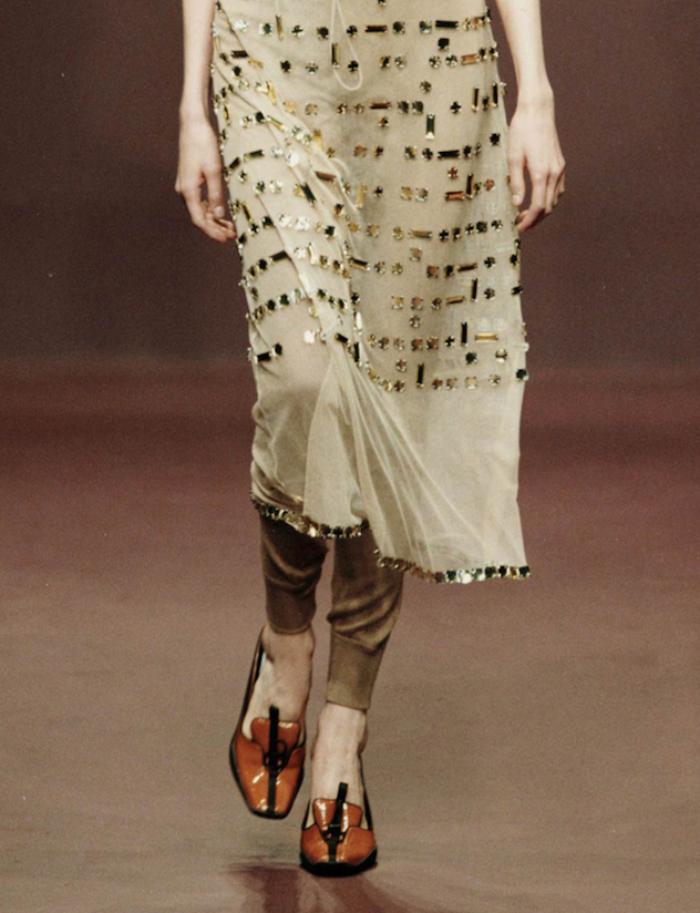 Prada Sporty Suede Leather Runway Heels FW1999