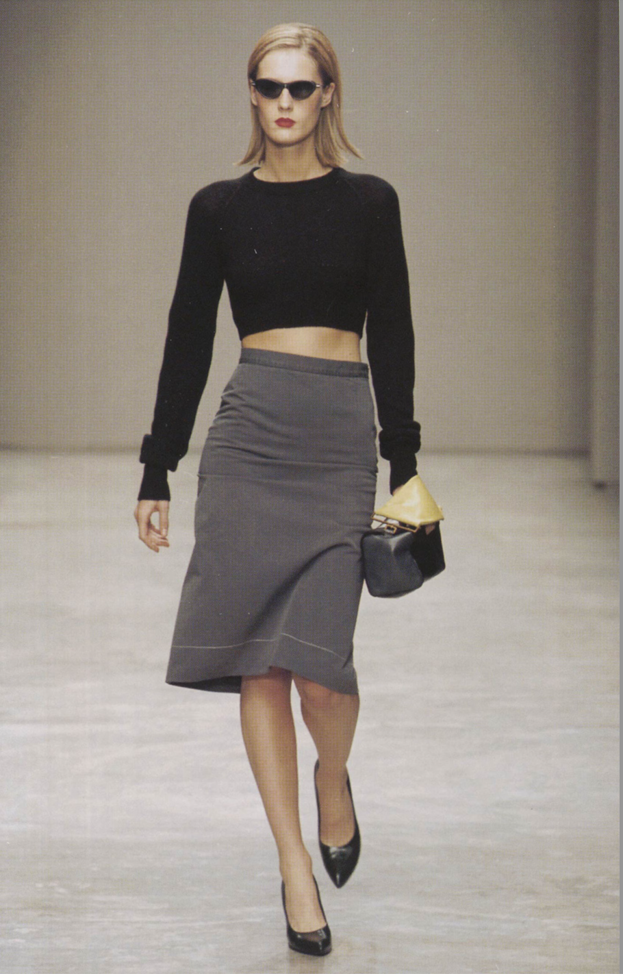 Prada Rectangular Leather Bag with Flat Handle SS2001